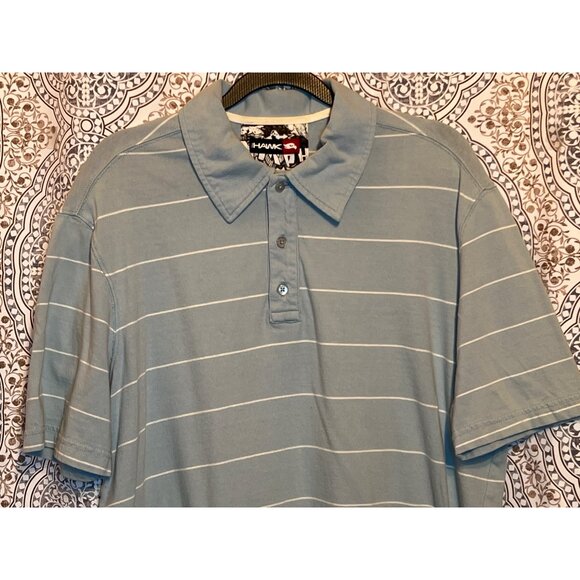Tony Hawk Blue & White Striped Polo Shirt Size M - Picture 3 of 9